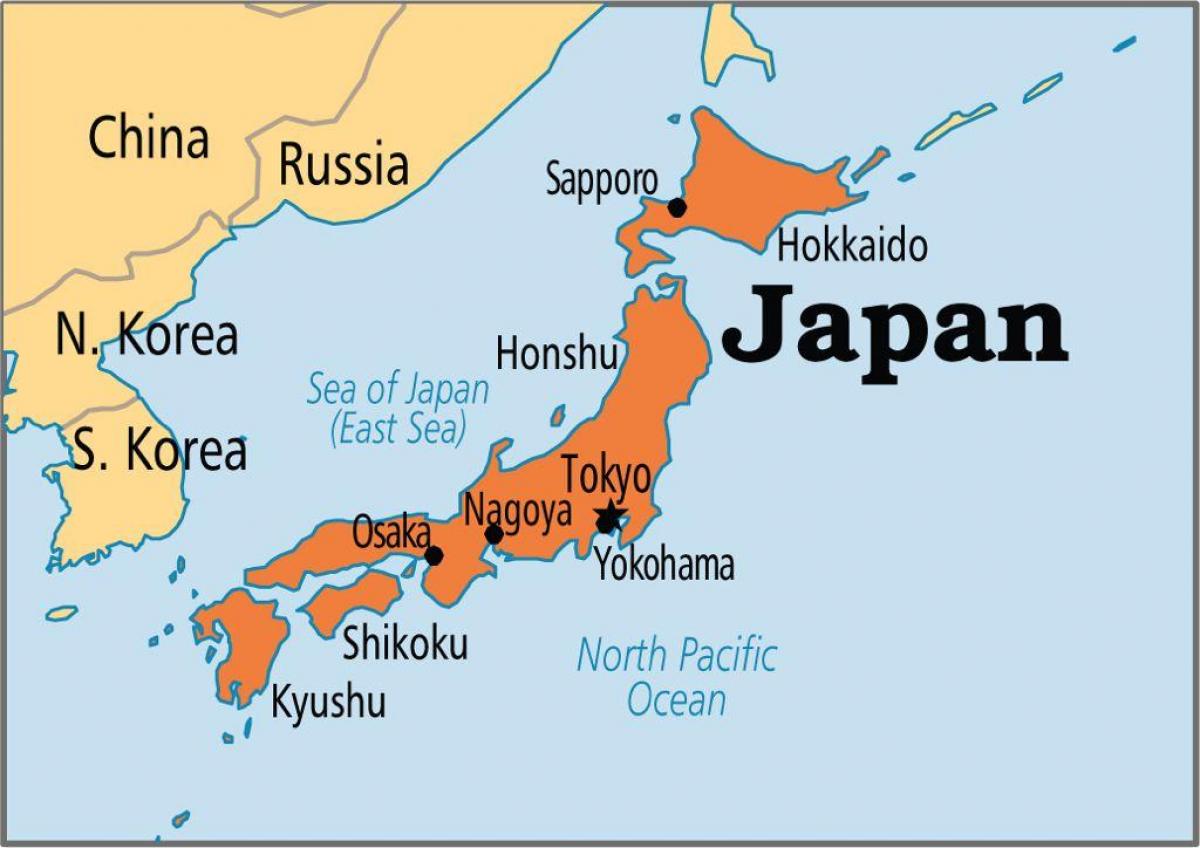 日本と国境を接する国の地図