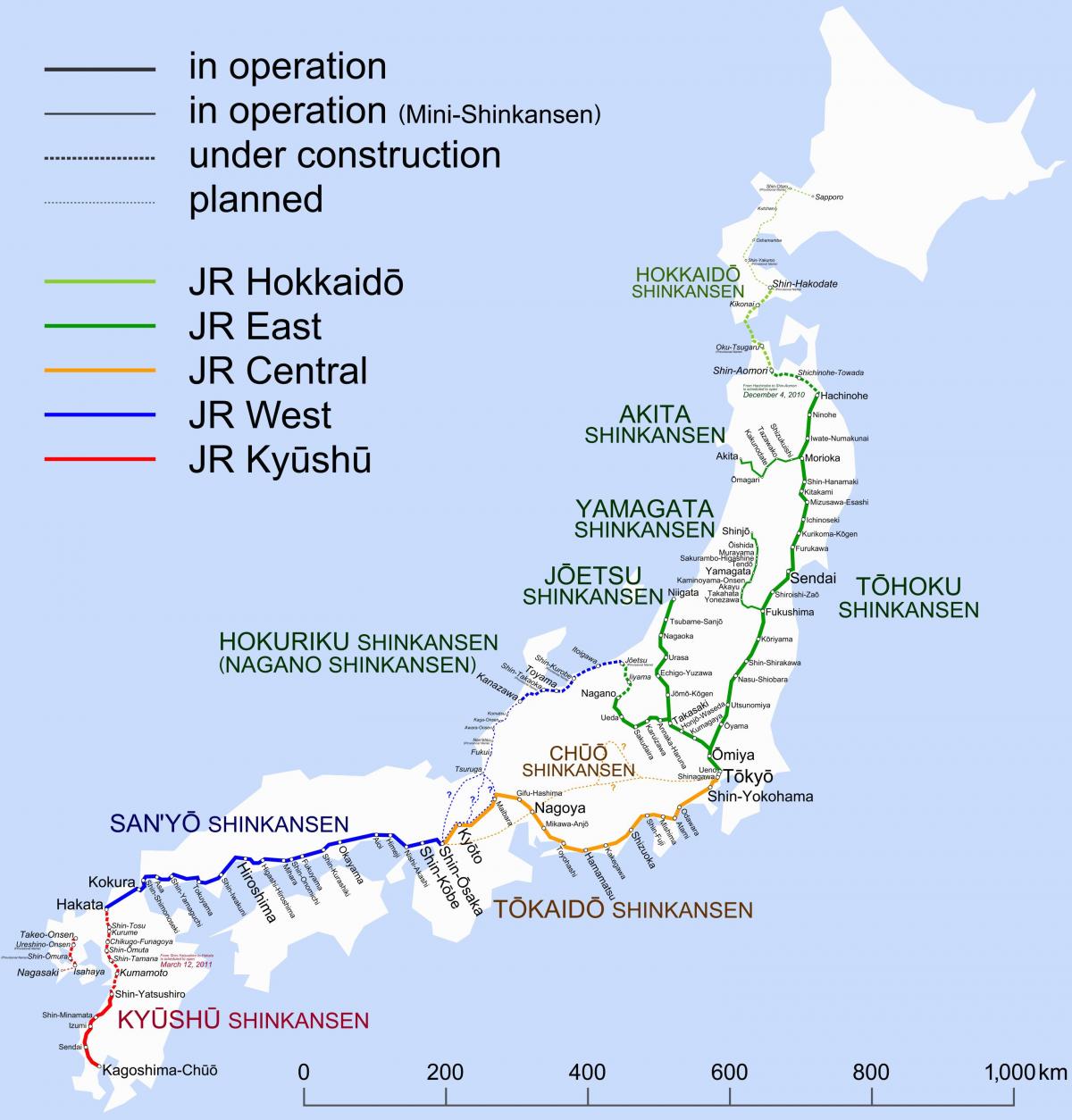 日本鉄道路線図